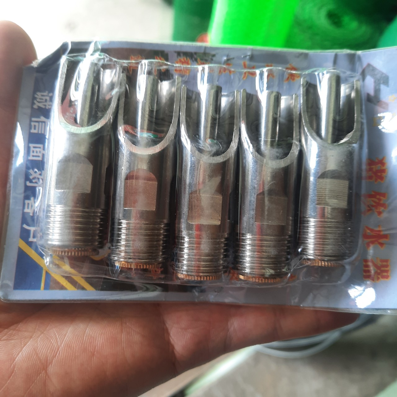 Combo 5 Núm uống nước tự động cho lợn, heo inox ren phi 21