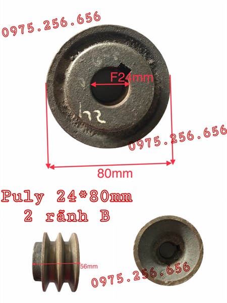 Puly 24*80mm-2 rãnh B (Cái) phụ tùng trần đạt