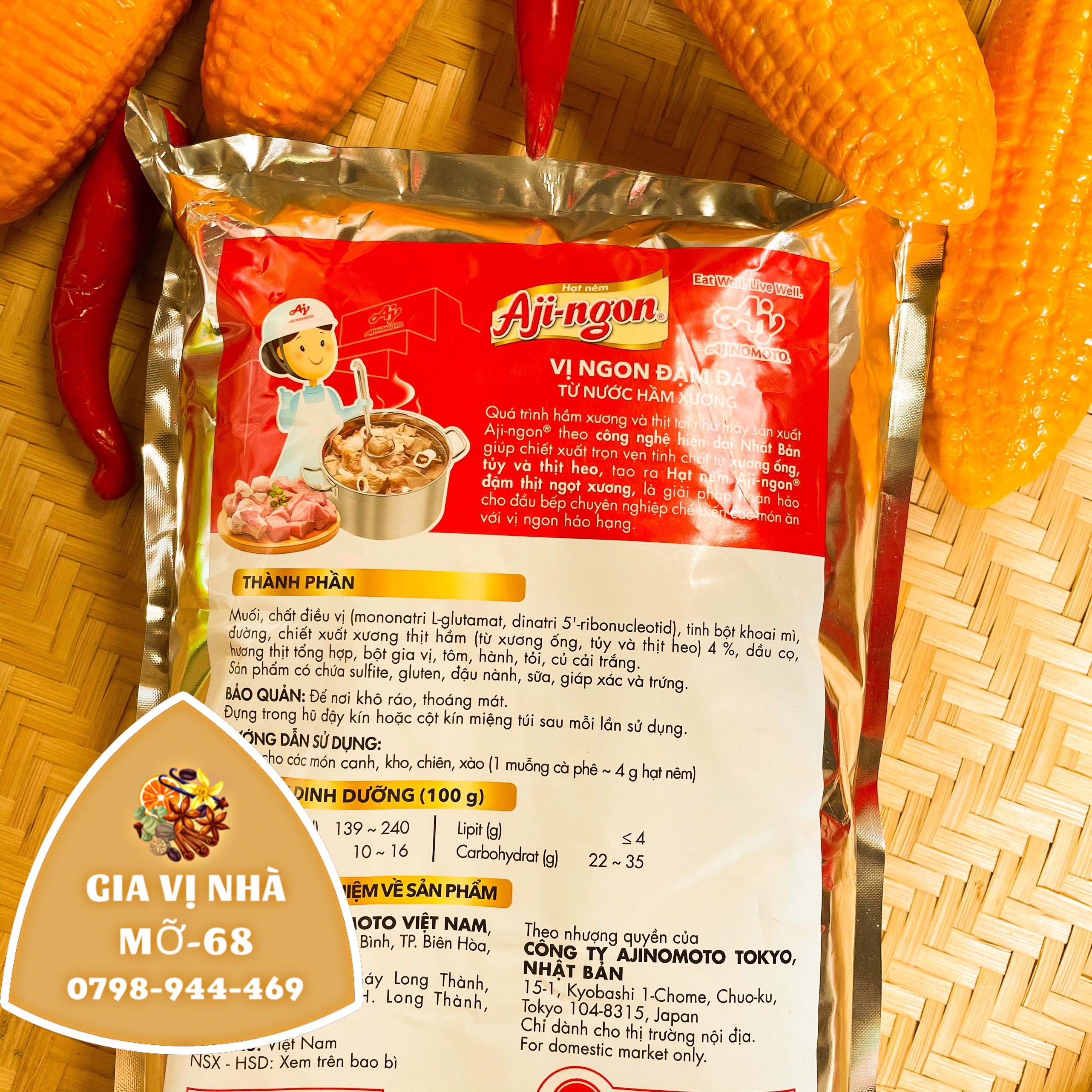 HẠT NÊM AJI -NGON HEO - GÓI 2KG