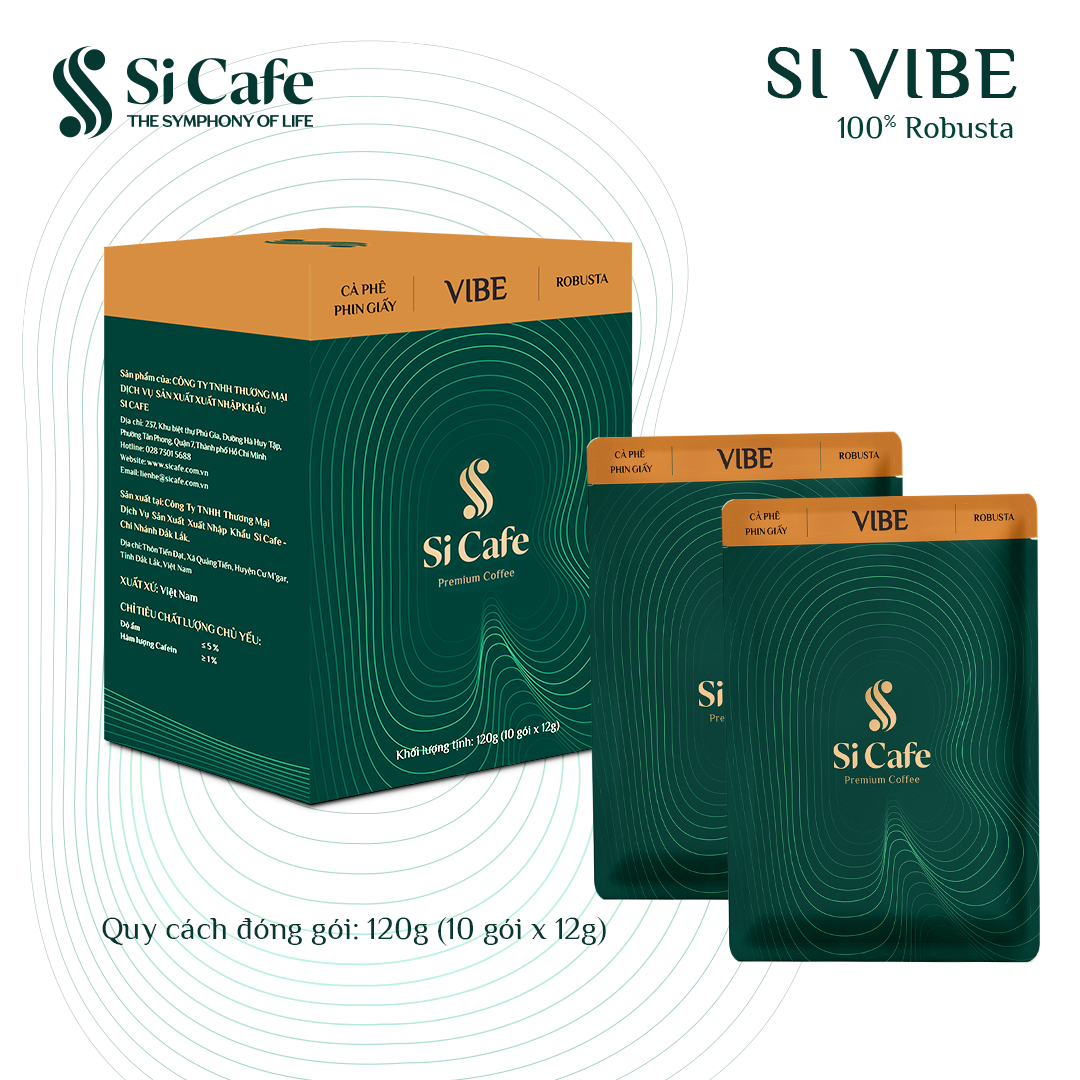 CÀ PHÊ PHIN GIẤY VIBE TỪ SI CAFE - 100% ROBUSTA