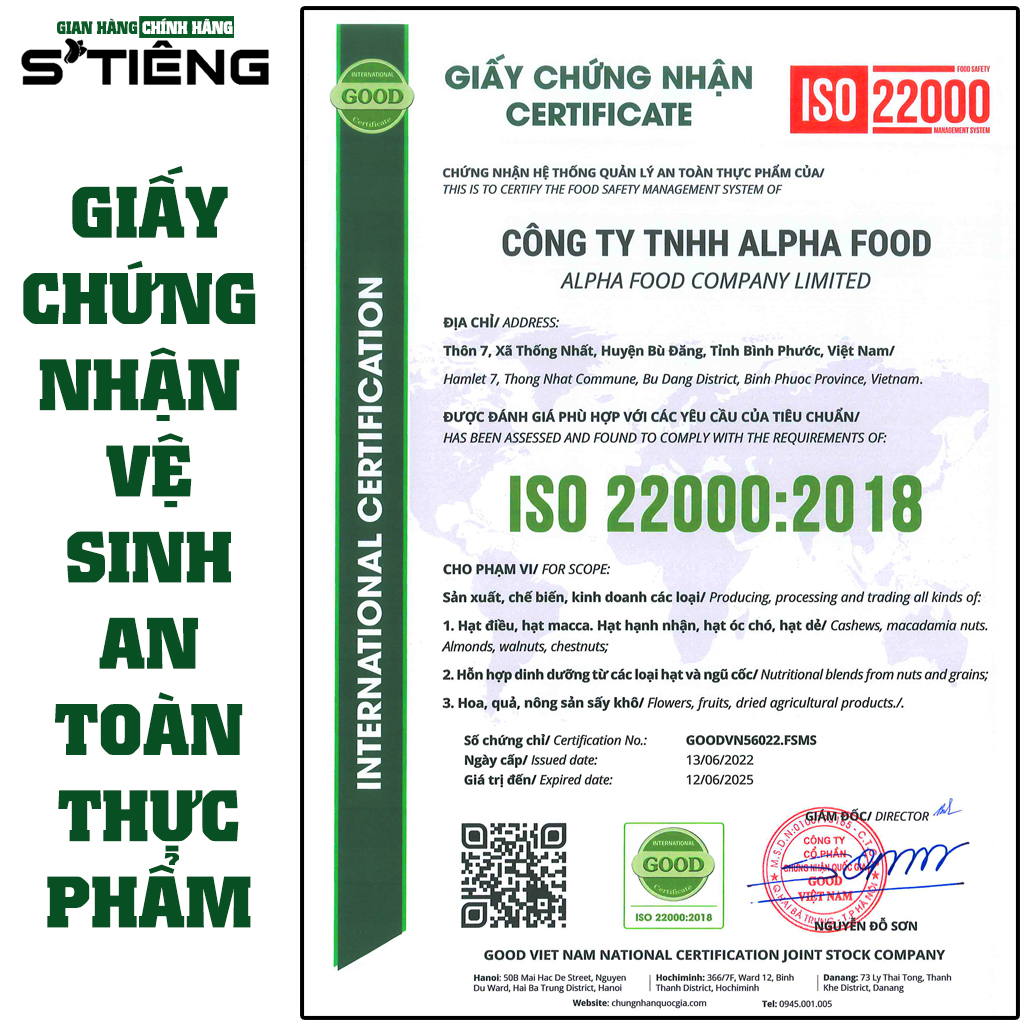 Hạt Điều Rang Muối STIENG Loại Bể Vở Còn Vỏ Lụa