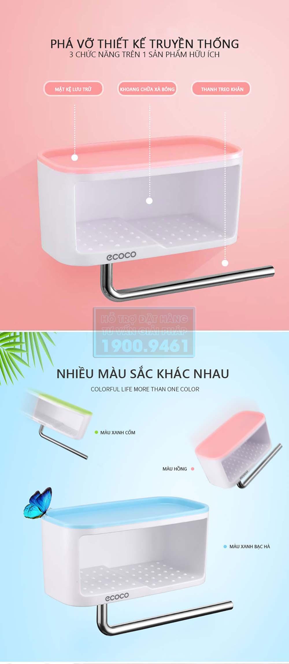 Kệ để xà phòng rửa tay nhà tắm ECOCO 9339