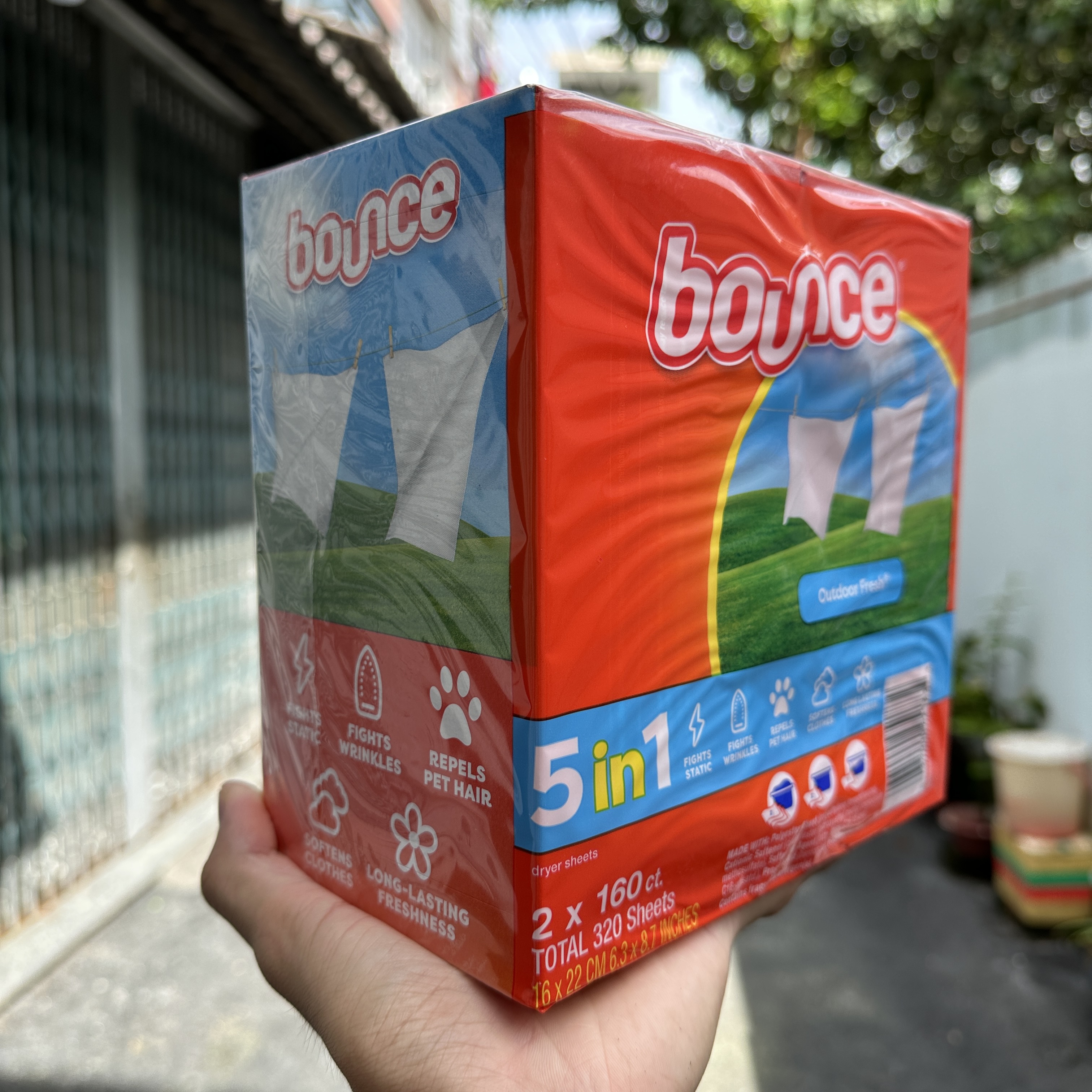 Bounce Outdoor Fresh dryer sheets, 160 sheets