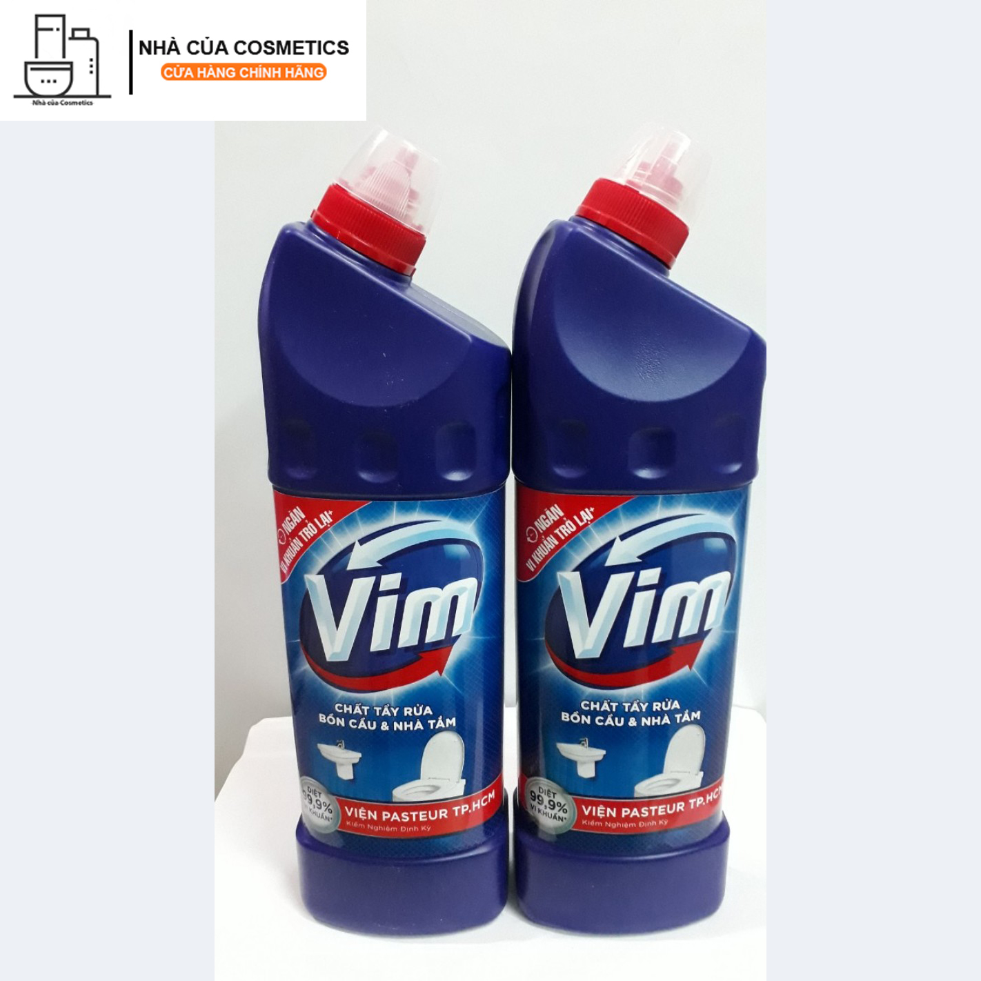 Nước tẩy bồn cầu vim diệt khuẩn - xanh biển