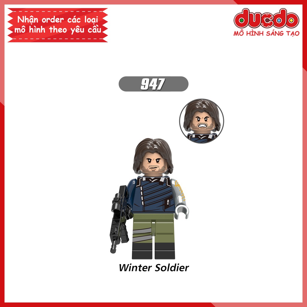 Minifigures Groot, Iron Man, Falcon, Wong, Bucky, Vision, Soldier, War Machine Đồ chơi Lắp ghép Xếp hình Mini XINH 0217