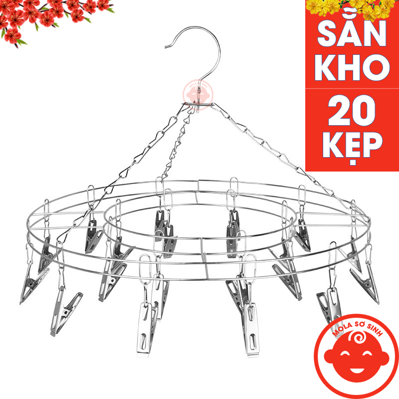 Móc phơi TRÒN treo quần áo cho bé