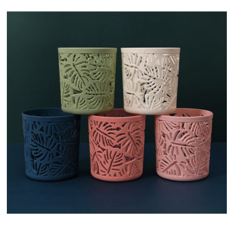 Dụng Cụ Cắm Bút kèm hoa văn (10x11 cm) - Kệ bút mini