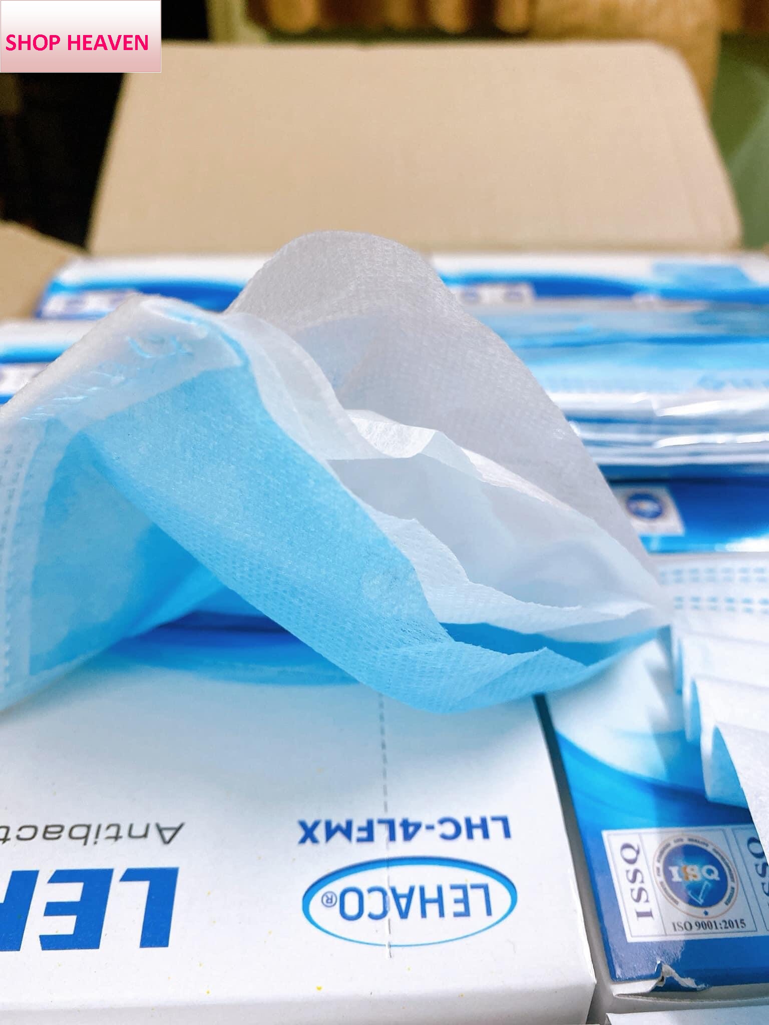 [HỘP 50 CÁI] Khẩu Trang y tế 4 Lớp  kháng khuẩn LEHACO