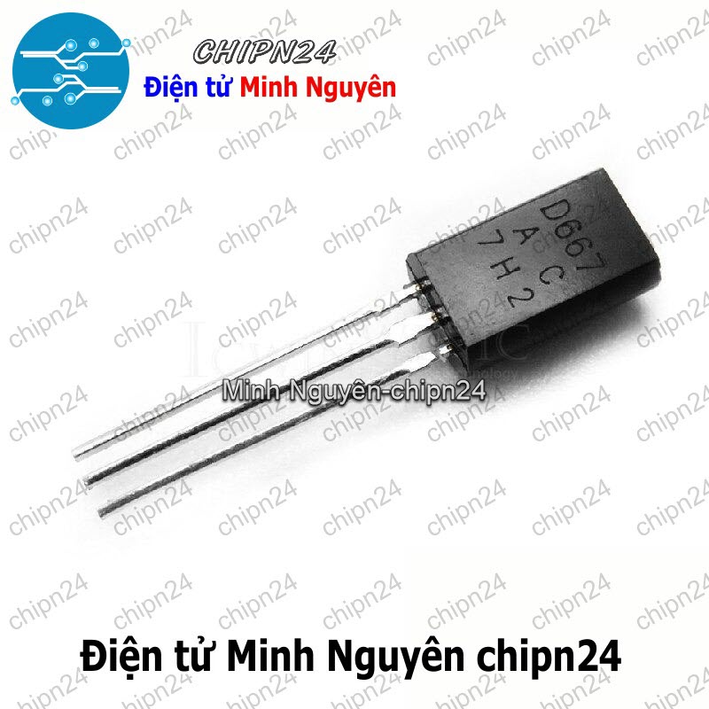 [10 con] (KT1) Transistor D667 TO-92L NPN 1A 80V (2SD667 667) - HH005952