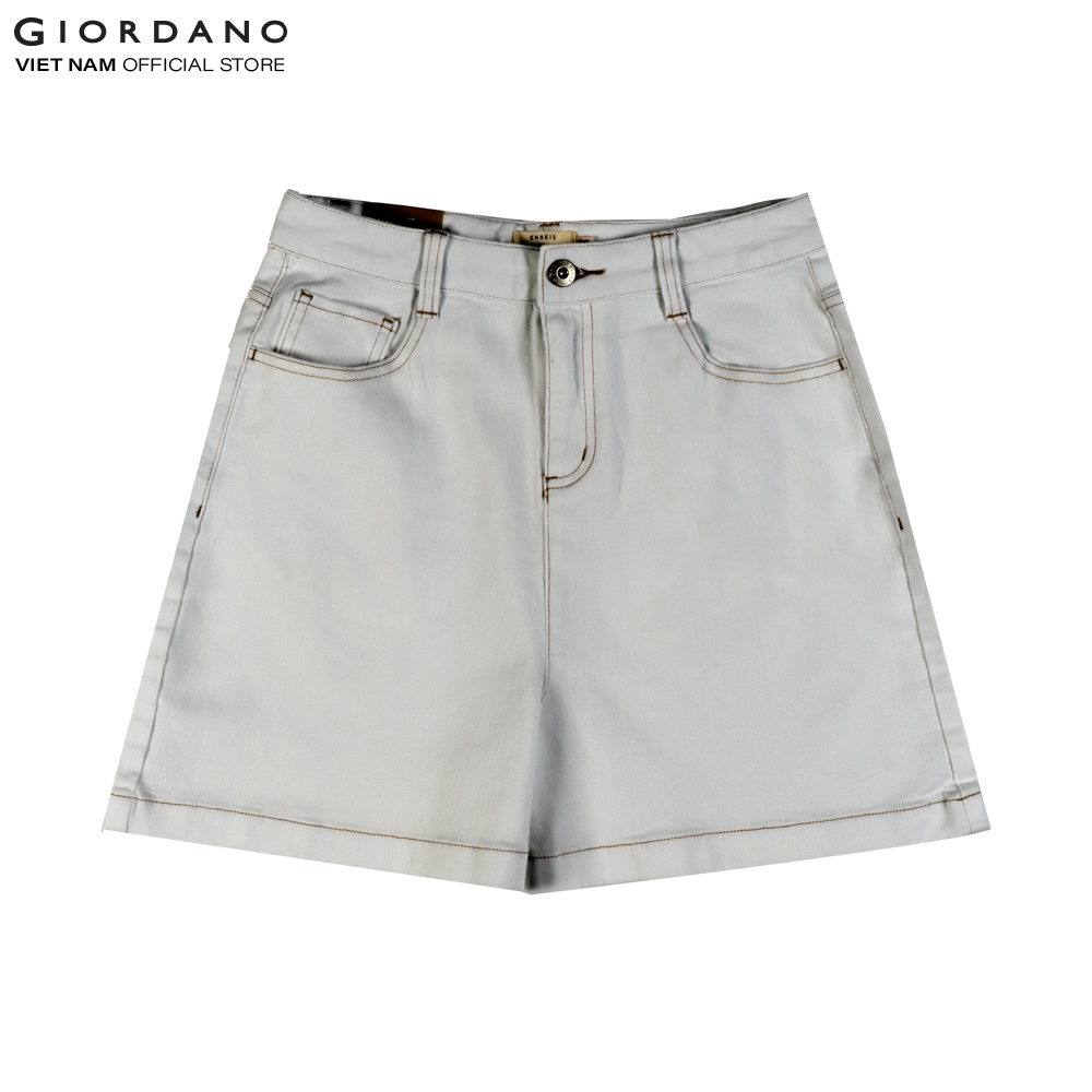 Quần shorts denim nữ giordano 05403213