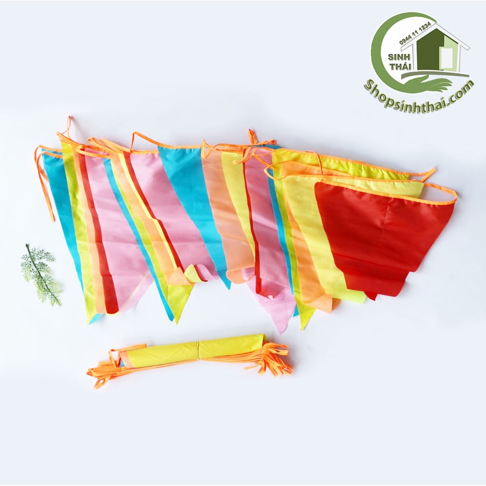 Cờ đuôi nheo cờ dây tam giác nhiều màu - loại xịn -