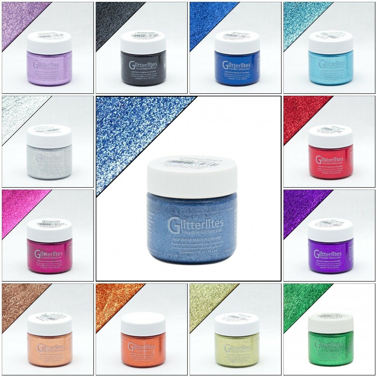 [HCM]Màu vẽ da vải Angelus Leather Paint (Glitterlites) - 29.5ml (1Oz)