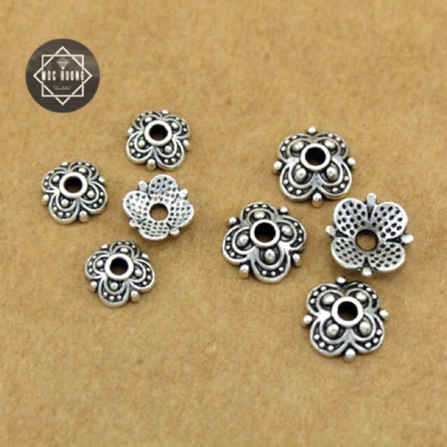 Charm bạc ốp cánh hoa - mh252