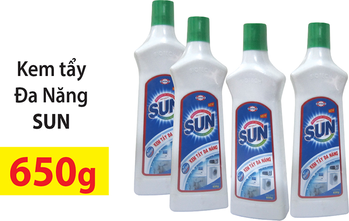 Kem tẩy đa năng Sun chai lớn 650g, tẩy mọi vết bẩn, đồ vật như mới