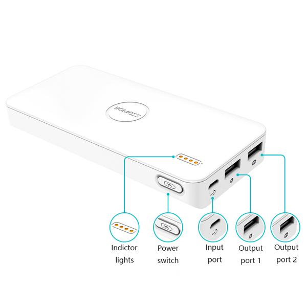 Pin sạc dự phòng ROMOSS Polymos 20 dung lượng 20.000mAh, 2 cổng sạc