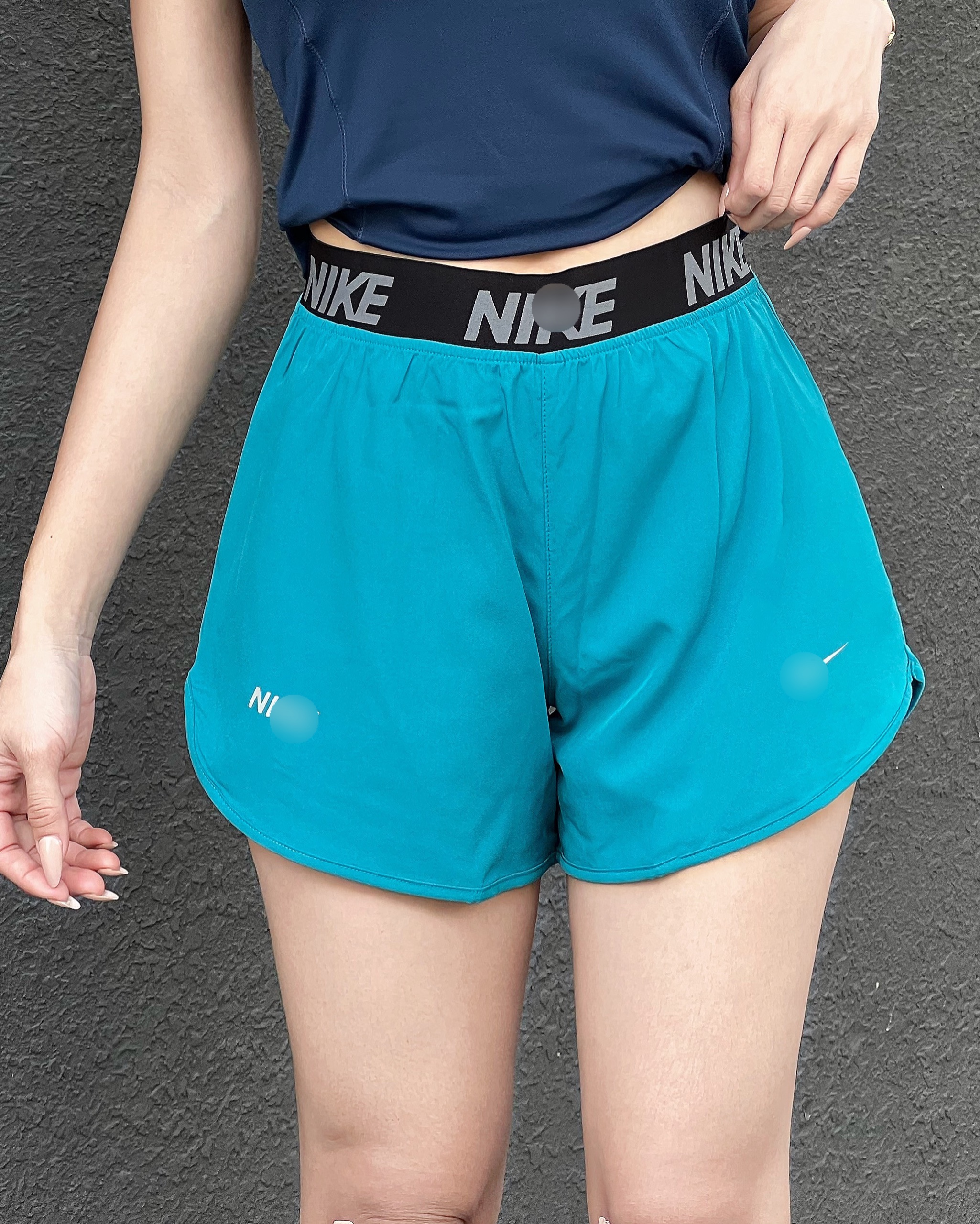 Quần đùi tập gym yoga nữ, quần short thể thao 2 lớp lưng nk