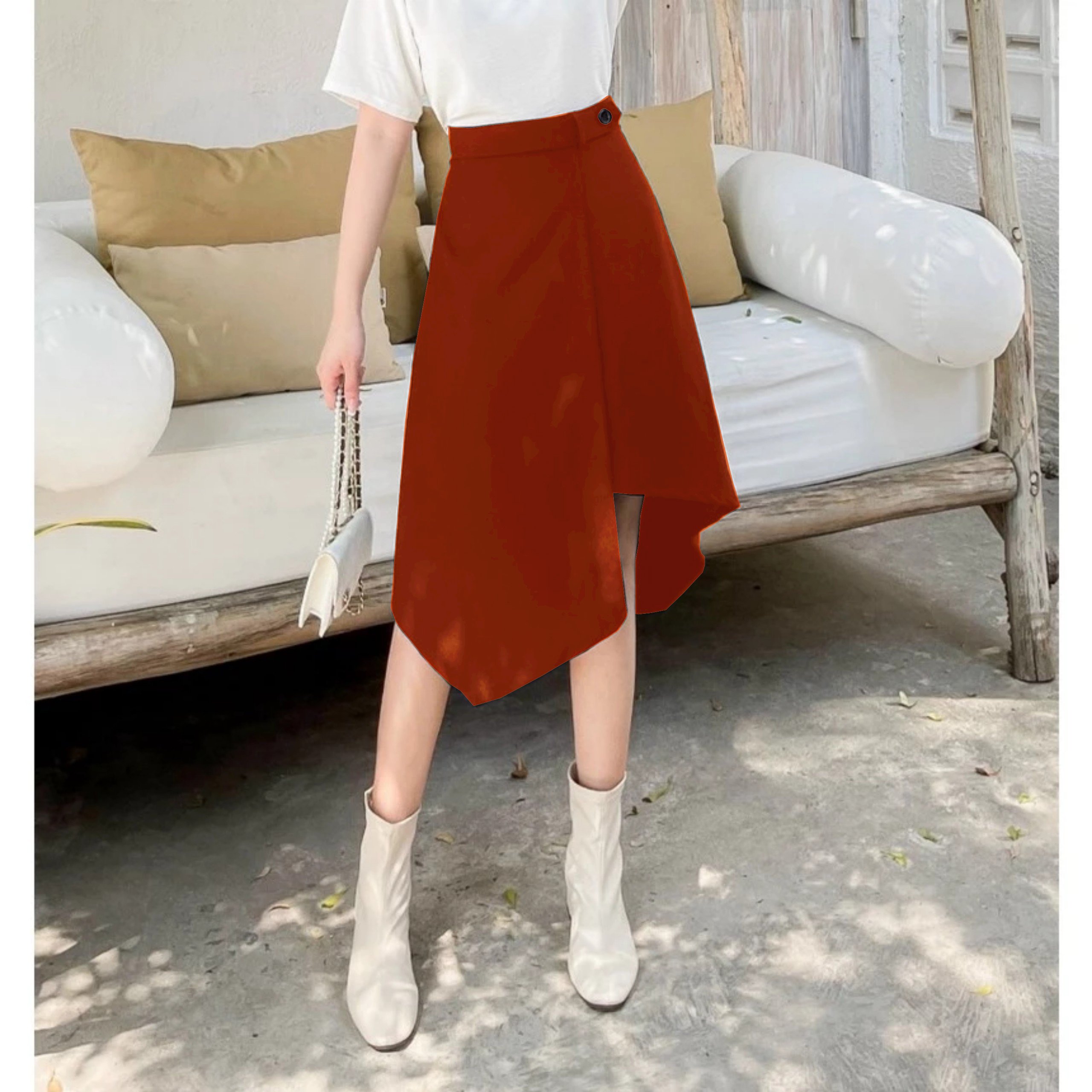 CHÂN VÁY XÉO LỆCH TÀ ĐẮP XÉO