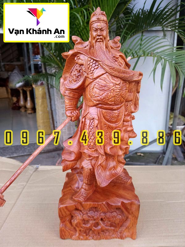 Tượng Quan Công gỗ hương cao 40cm - Tượng Phong Thủy Để Bàn - Quà Tặng Ý Nghĩa - Trang Trí Bàn Làm Việc - Trang Trí Nhà Cửa Decor
