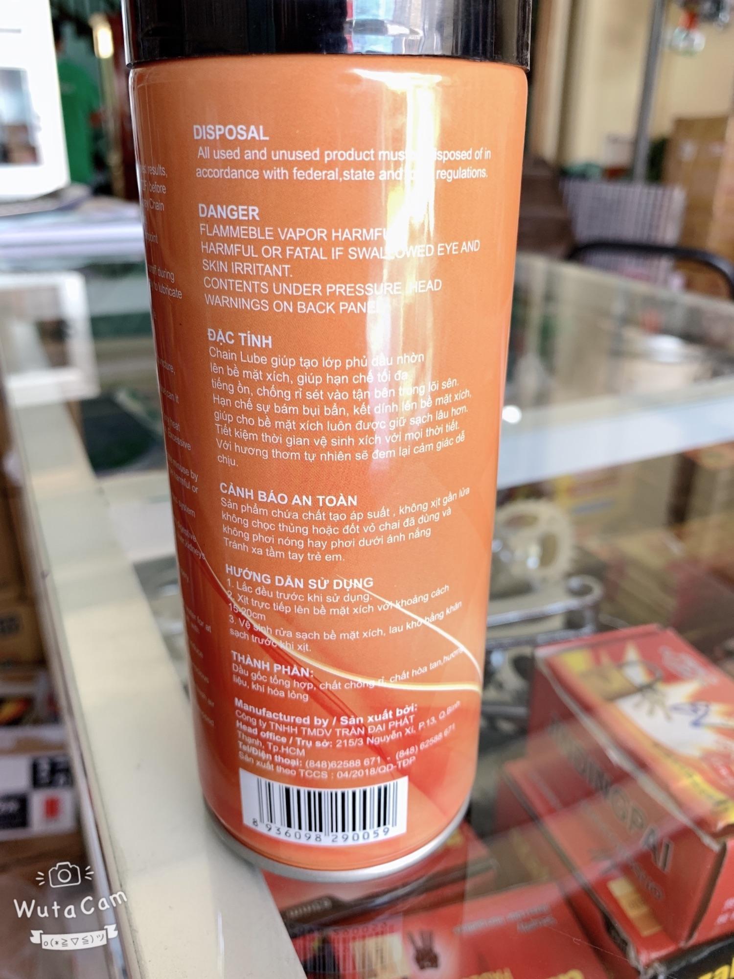 Chai xịt bảo dưỡng sên SprayKing