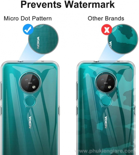Ốp lưng Silicon TPU mềm trong suốt dành cho Nokia 7.2
