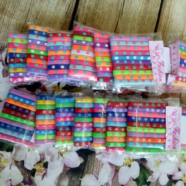 Vĩ 10 dây cột tóc màu