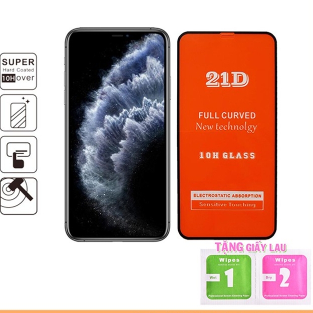 Cường Lực IP Full Màn 21D  Sang Xin MỊn