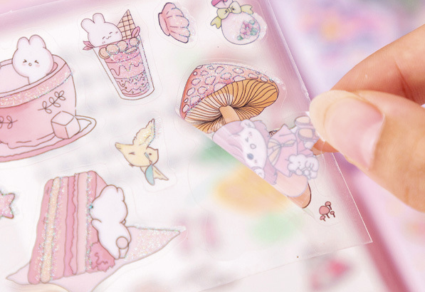 Hộp 4 Tấm Sticker Nhũ Lấp Lánh