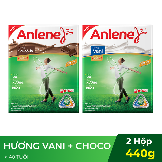 Sữa Bột Anlene Gold Vani/Socola 440g - Hộp