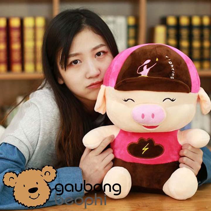 [HOT 2019 ] HEO BÔNG NGỒI ĐỘI NÓN SIZE 40CM - GẤU BÔNG [ GIAO MẪU NGẪU NHIÊN ]