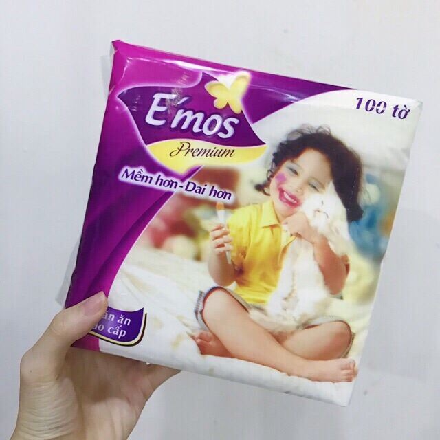 Khăn giấy vuông Emos set 10 bịch