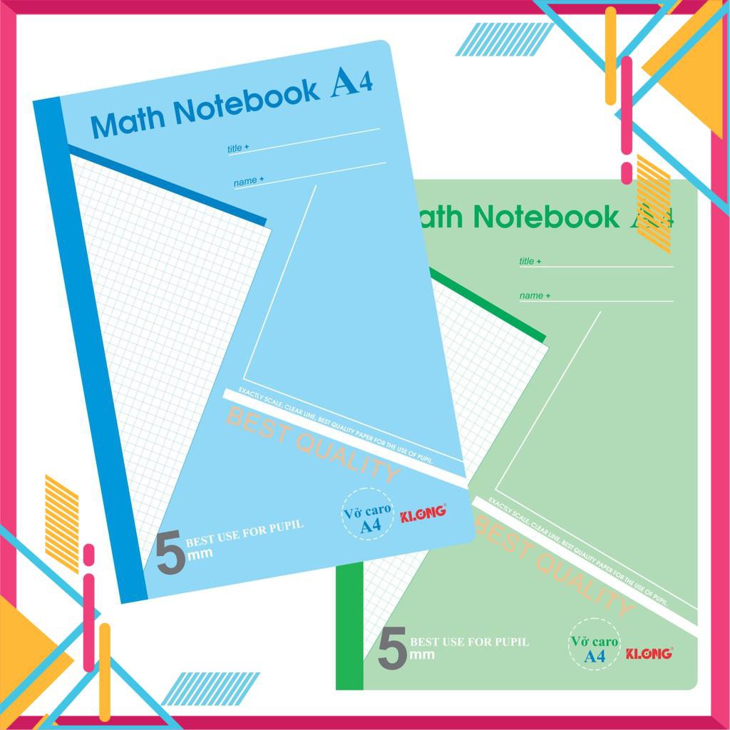 Vở caro Klong (5*5) 200tr 70/92 Math Notebook; MS: 298