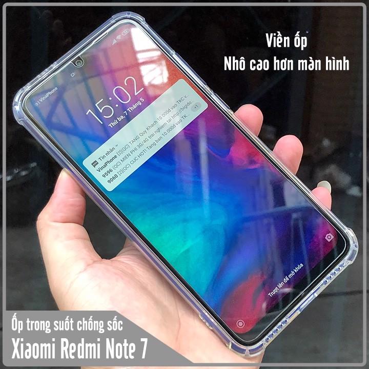 Ốp lưng cho Xiaomi Redmi Note 7, trong suốt chống sốc 6D