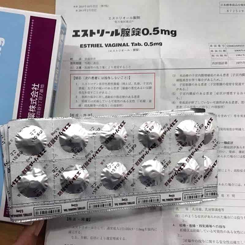 [LẺ 1 VỈ 10 VIÊN] VIÊN ĐẶT ESTORIL 0.5MG NHẬT BẢN