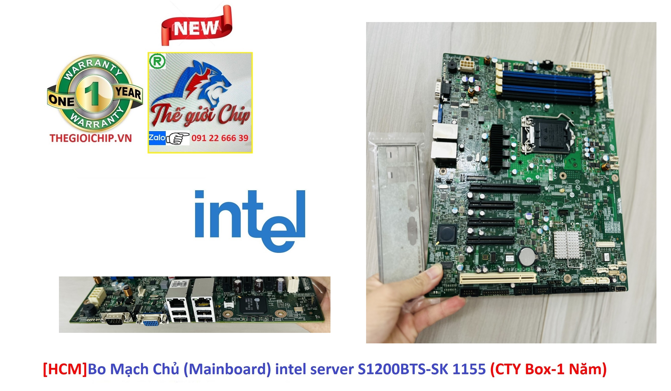 [HCM]Bo Mạch Chủ (Mainboard) intel server S1200BTS-SK 1155 (CTY Box-1 Năm)