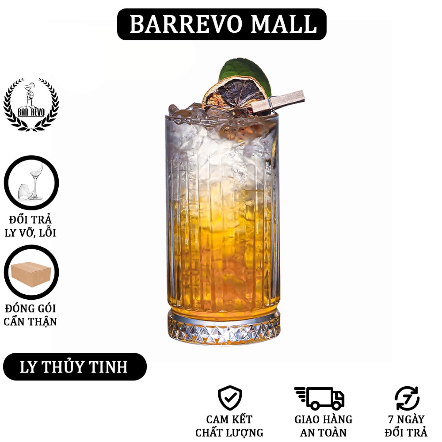 Retro Style Elysia Highbal Glass - Ly Thủy Tinh