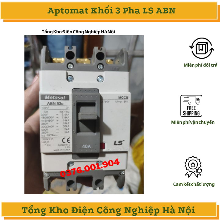 APTOMAT Át khối 3 Pha MCCB LS 3P ABN 20A - 100A