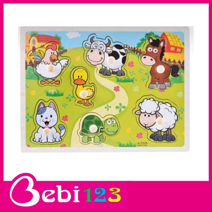 Bộ Lắp Ráp Hình Có Núm Dễ Cầm Cho Bé