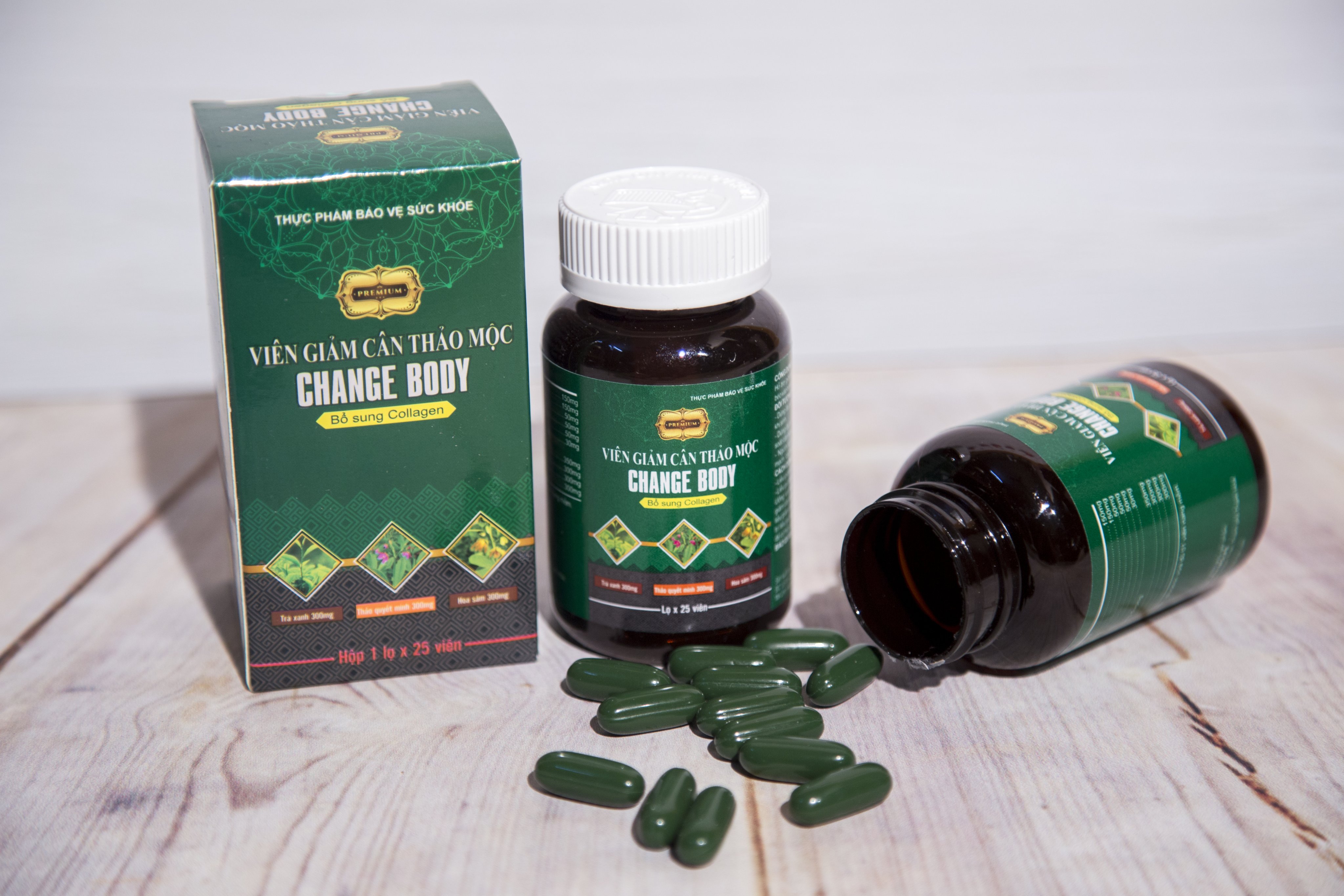 [ Combo 3 hộp ] Viên giảm cân thảo mộc Change Body