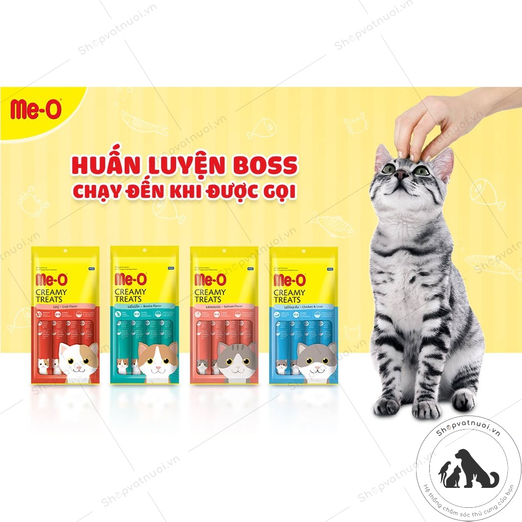 Thức Ăn Dinh Dưỡng Đồ Ăn Vặt Súp Thưởng Cho Mèo Me-O Creamy Treats Gói 15g