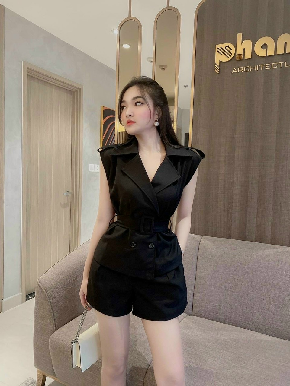 Sét bộ đùi cổ vest-QH #setbonu