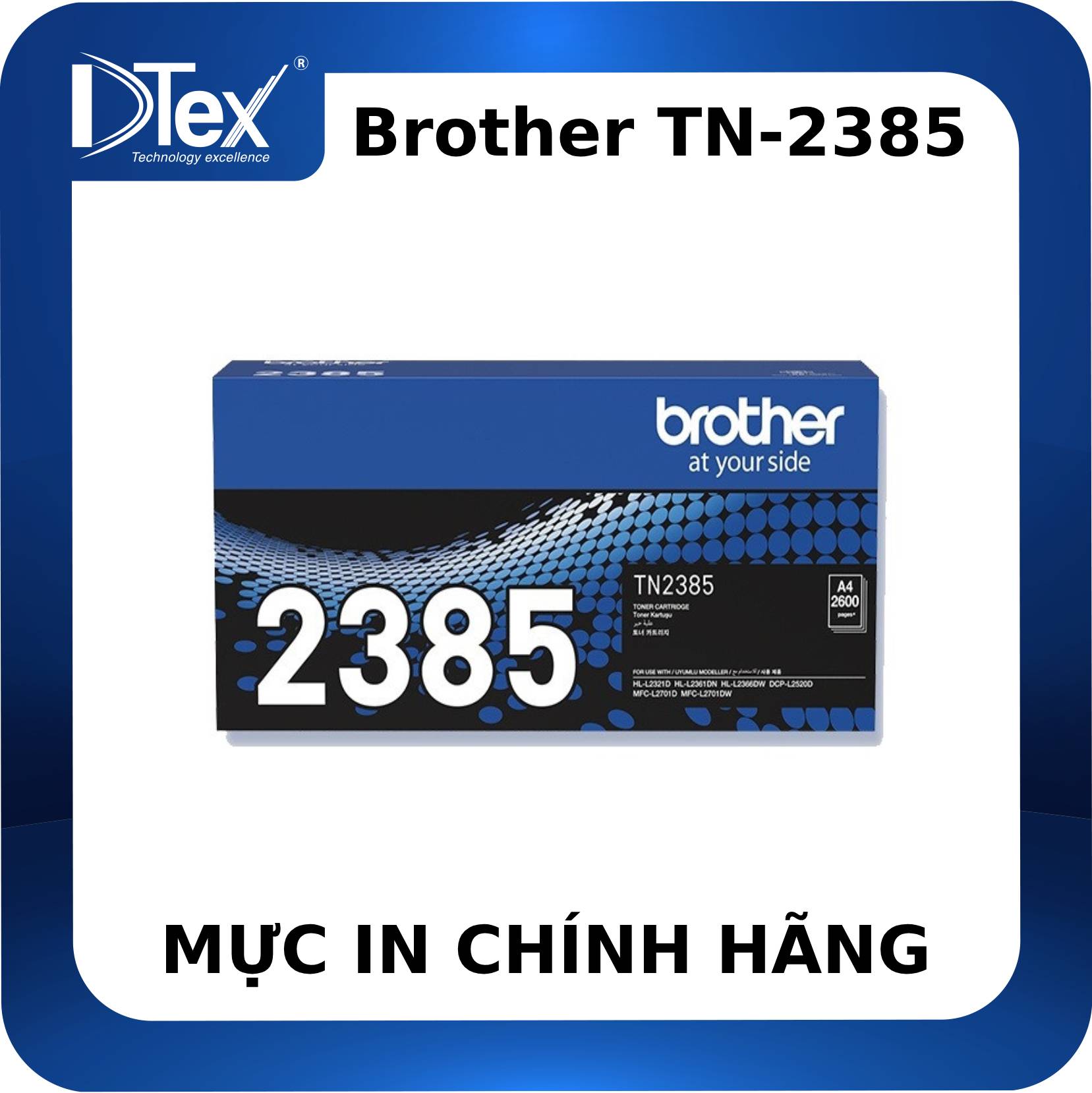 Mực in brother tn-2385 black toner - hàng chính hãng