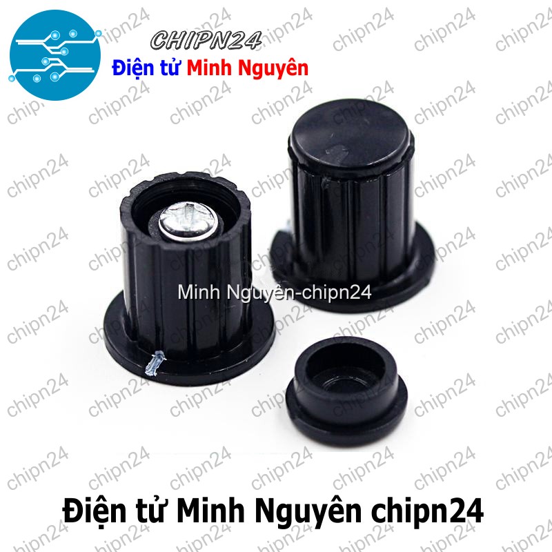 [1 cái] (F154) Nắp chụp Biến trở WXD3 Đen (WXD3-13-2W) - HH004113