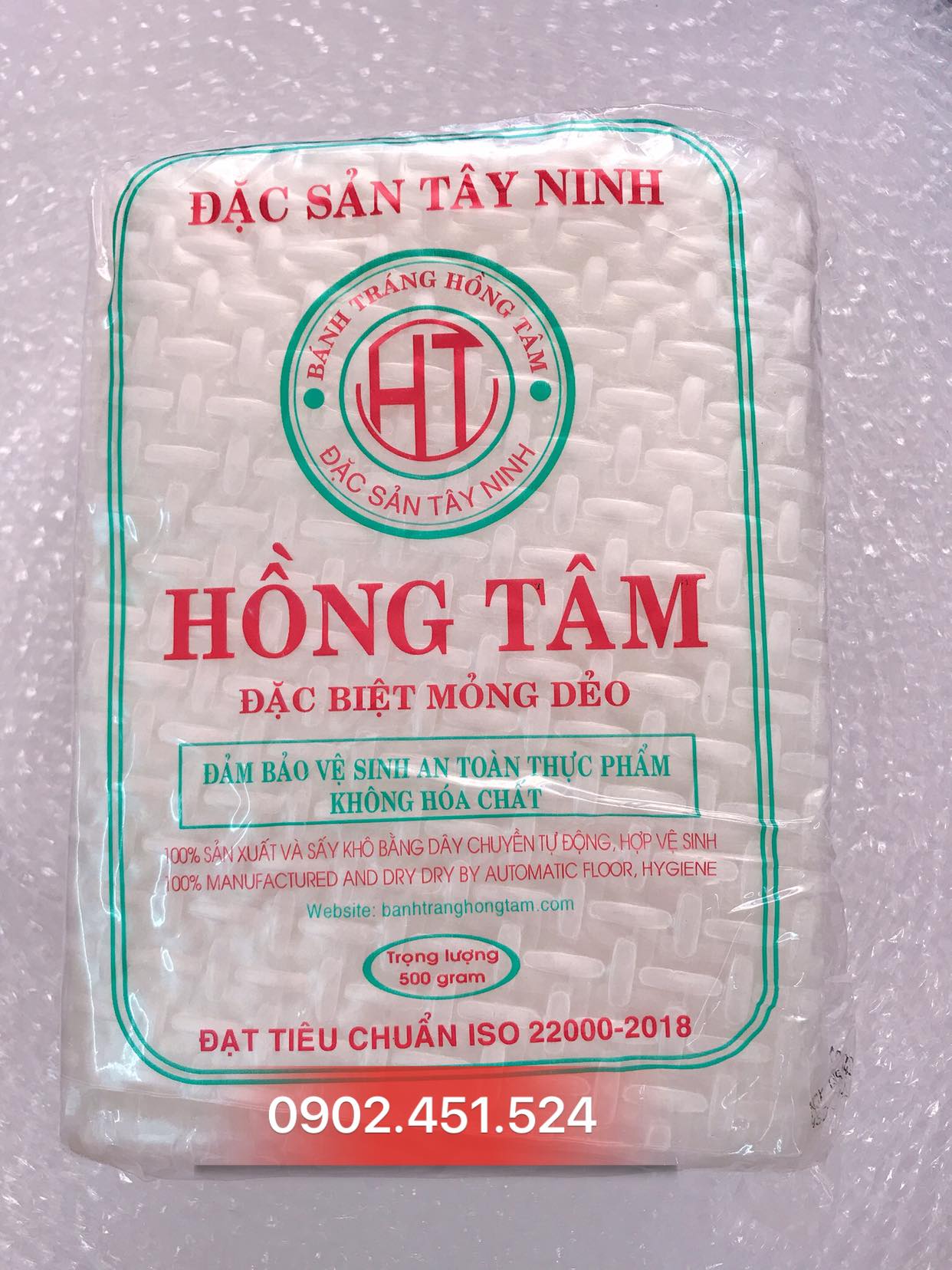 HCM - 450gr Bánh Tráng Trắng Siêu Mỏng Hồng Tâm Tây Ninh