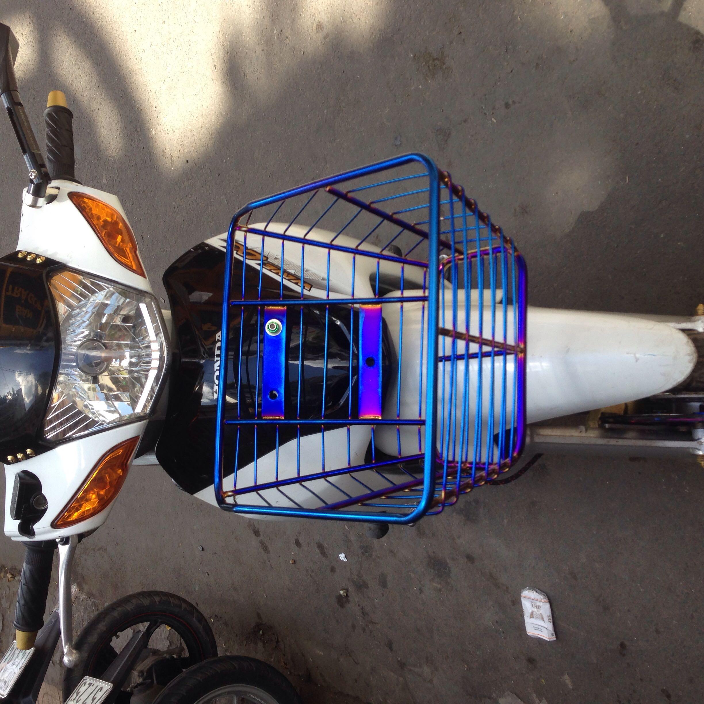 Rổ Inox Wave Lớn Xanh Titan Có Pas - 0213