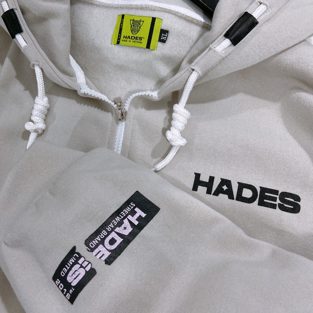Hoodie zip Unisex Mặt vuông