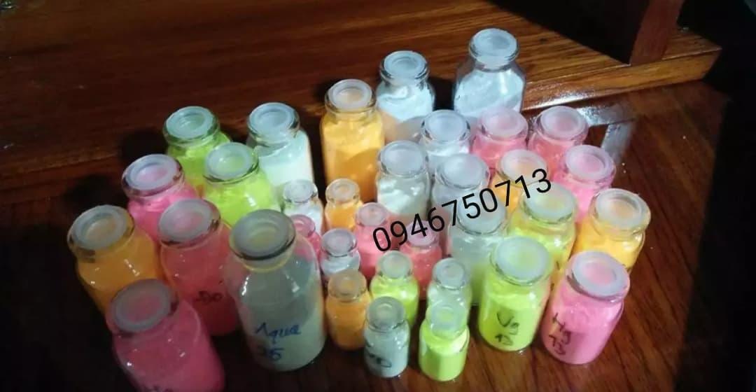 combo 1 lọ sơn dạ quang và 1 lọ bột dạ quang