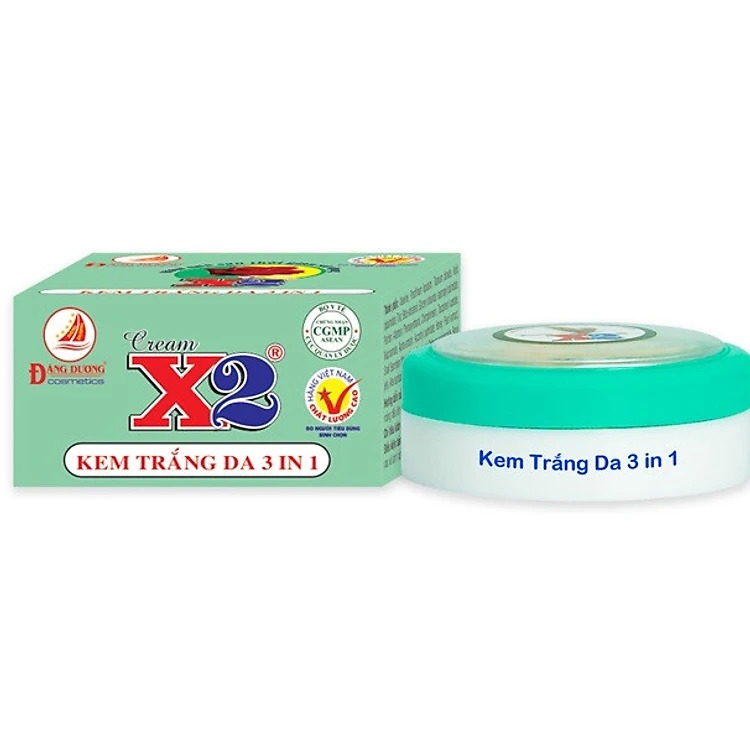 Kem trắng da mặt 3 in 1 x2 5g