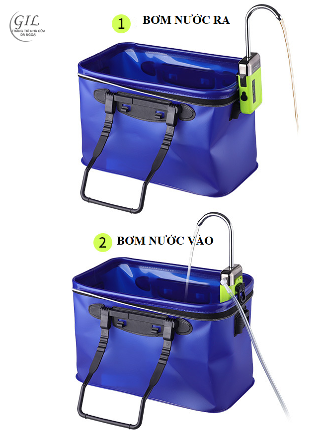 máy bơm nước rửa tay câu cá - máy tạo oxy
