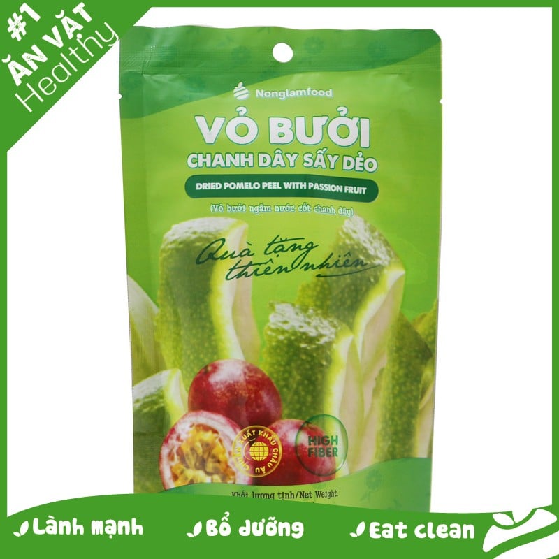 Vỏ bưởi vị chanh dây sấy dẻo Nonglamfood