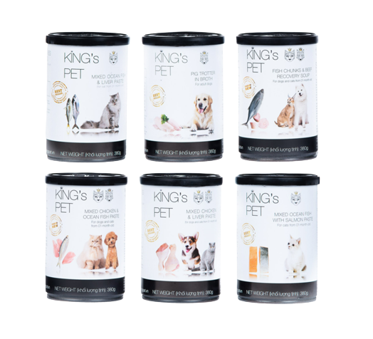 1 THÙNG PATE KING PET CHO CHÓ MÈO LON 380GR (24 LON)